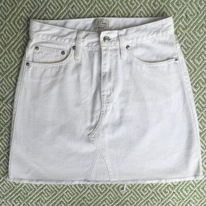 J. Crew White Denim Mini Skirt